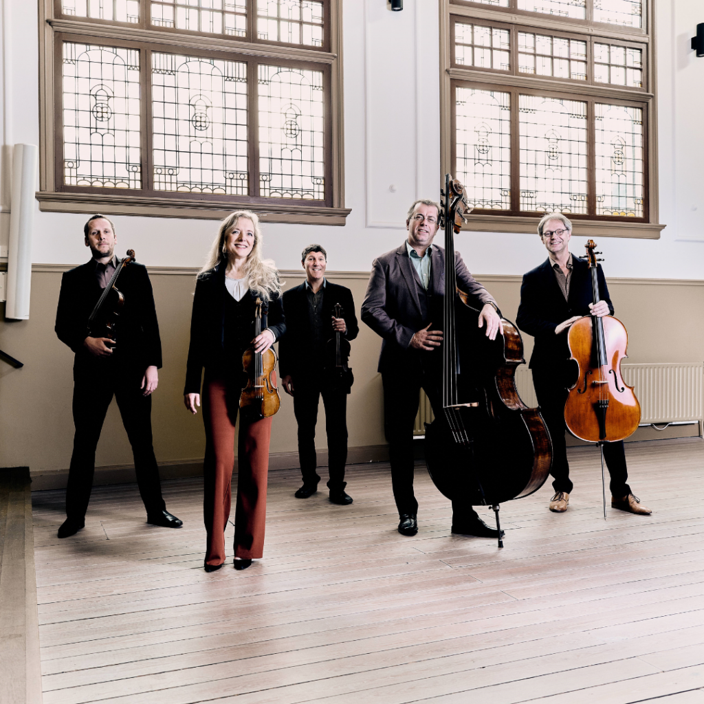 Dutch String Collective in het theater.