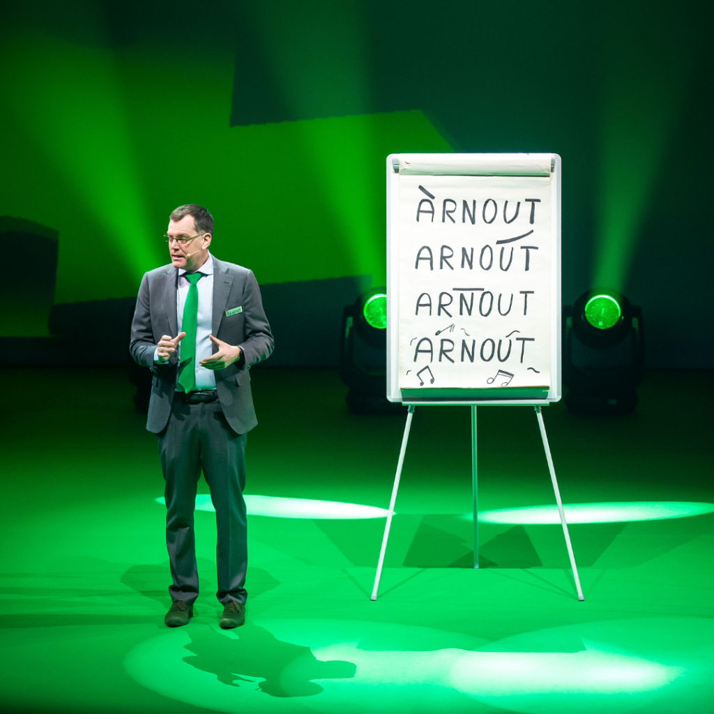 Arnout van den Bossche in het theater.